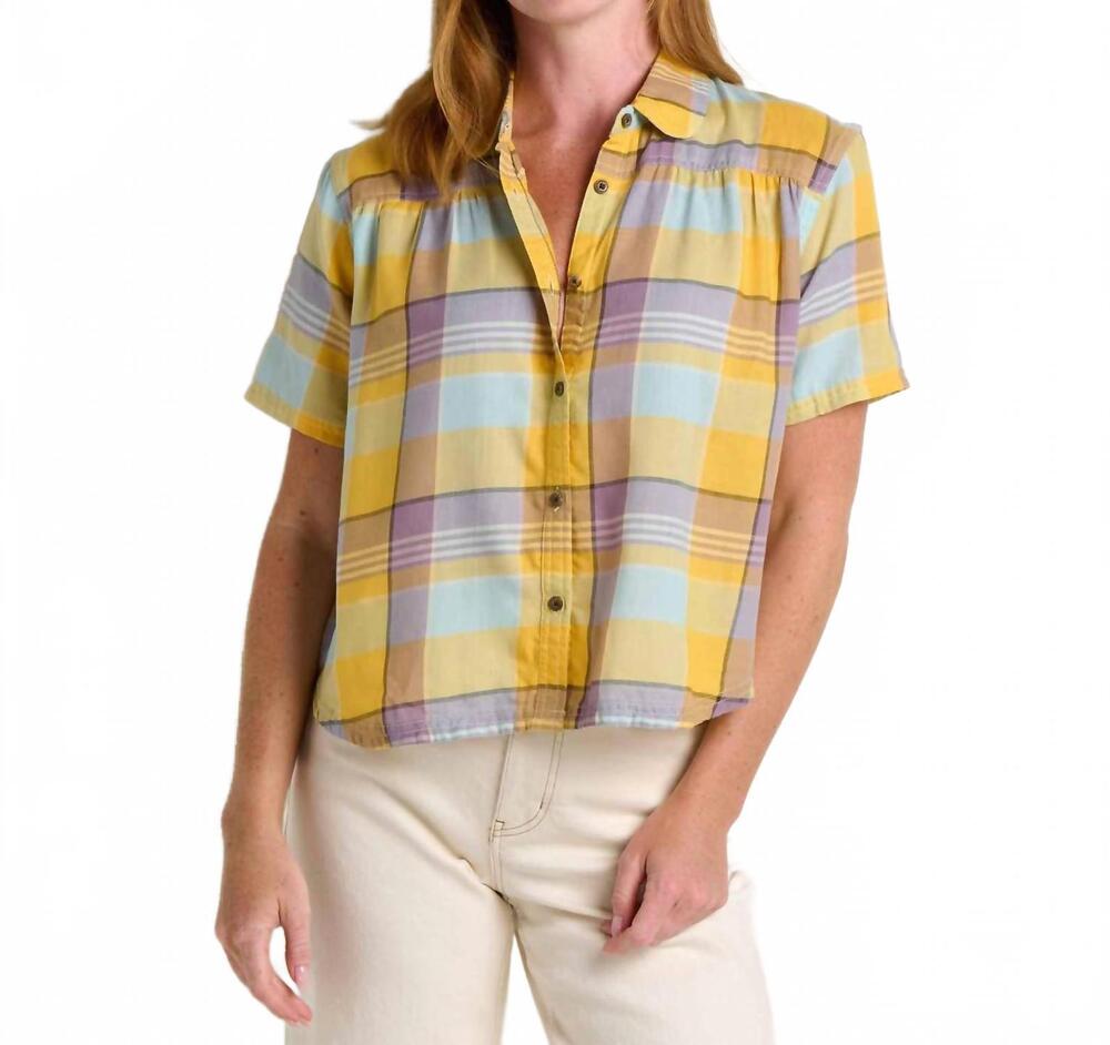 NEW TOAD&CO holly shirt in faded lilac pattern